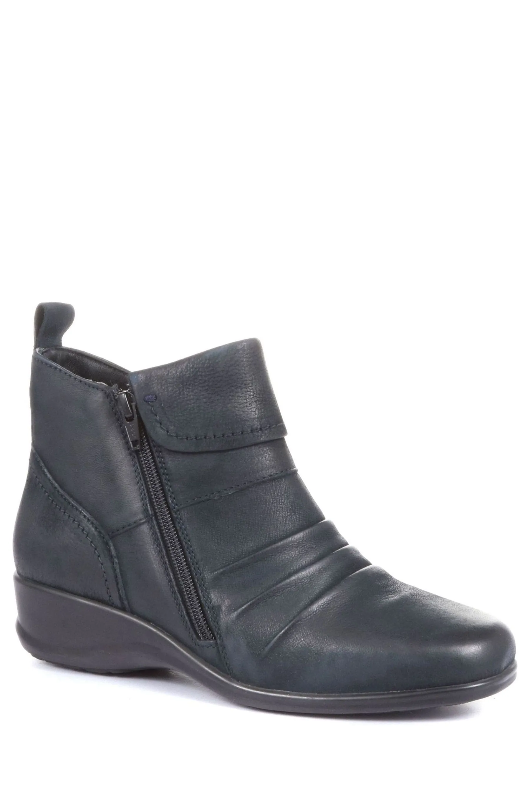 Pavers Ladies - Stivali alla caviglia in pelle con doppia zip