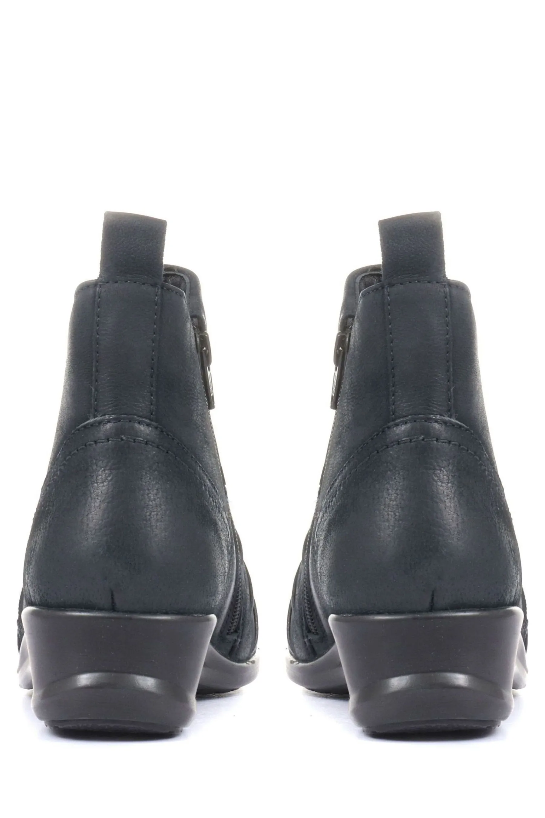 Pavers Ladies - Stivali alla caviglia in pelle con doppia zip
