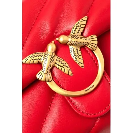 Pinko borsa a mano in pelle colore rosso