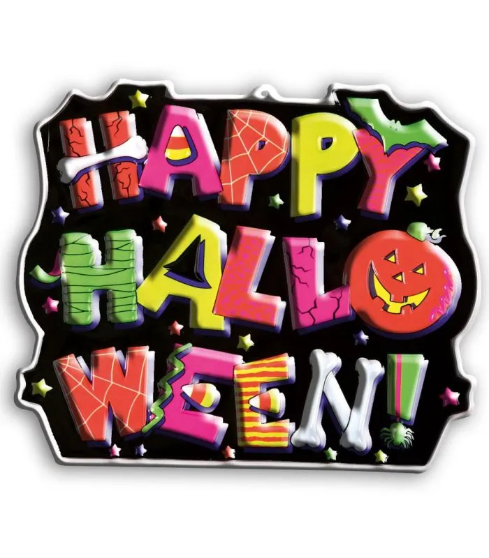 Poster HAPPY HALLOWEEN in rilievo h. cm. 45x55 ca.