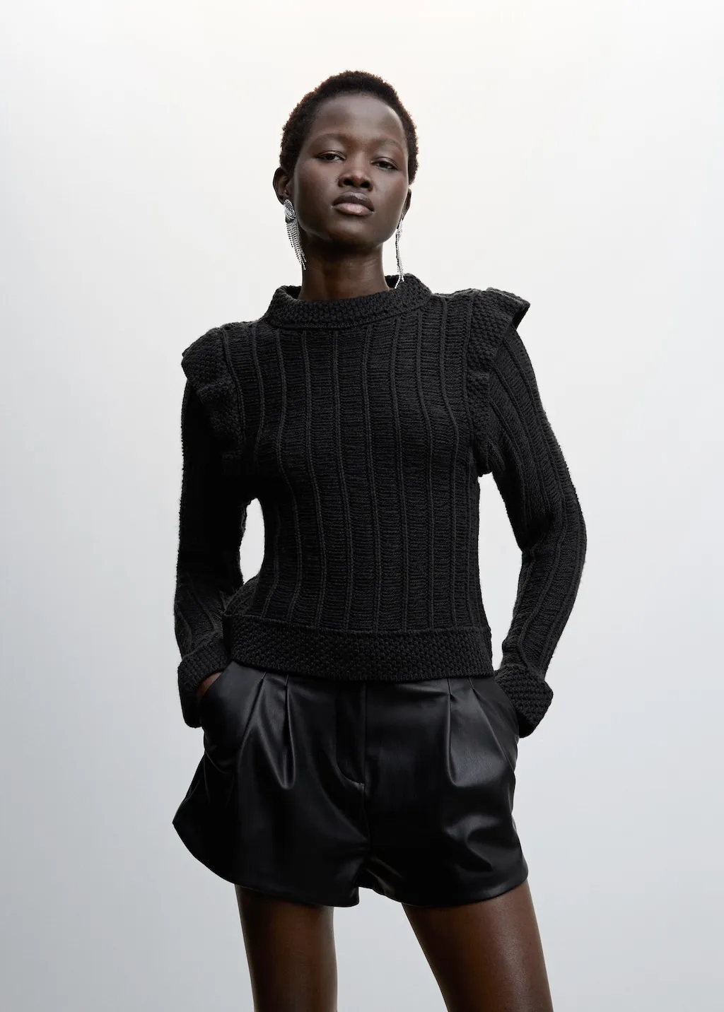 Pullover volant spalla