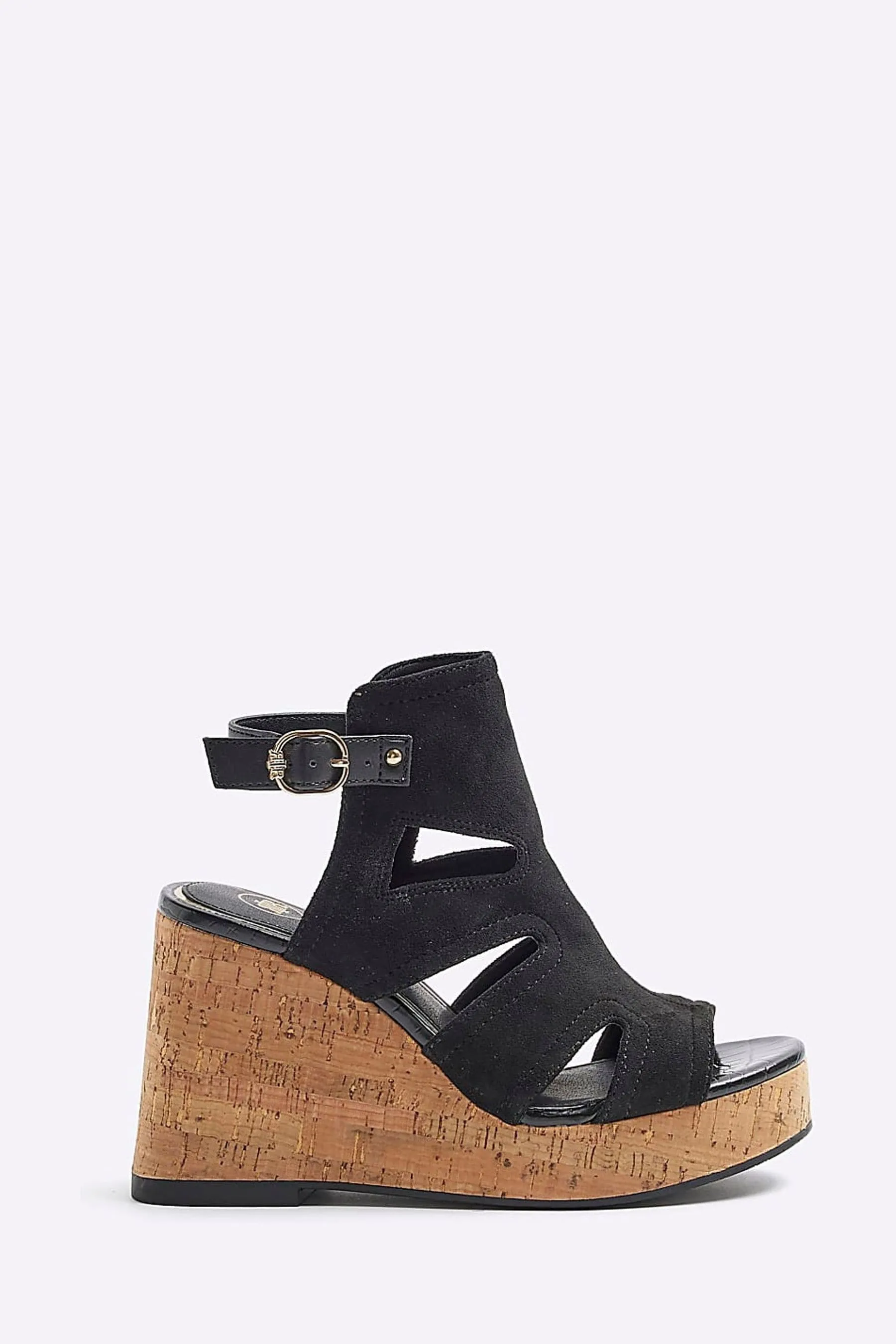 River Island Vestibilità ampia - Scarpe Stivali con zeppa e cut-out
