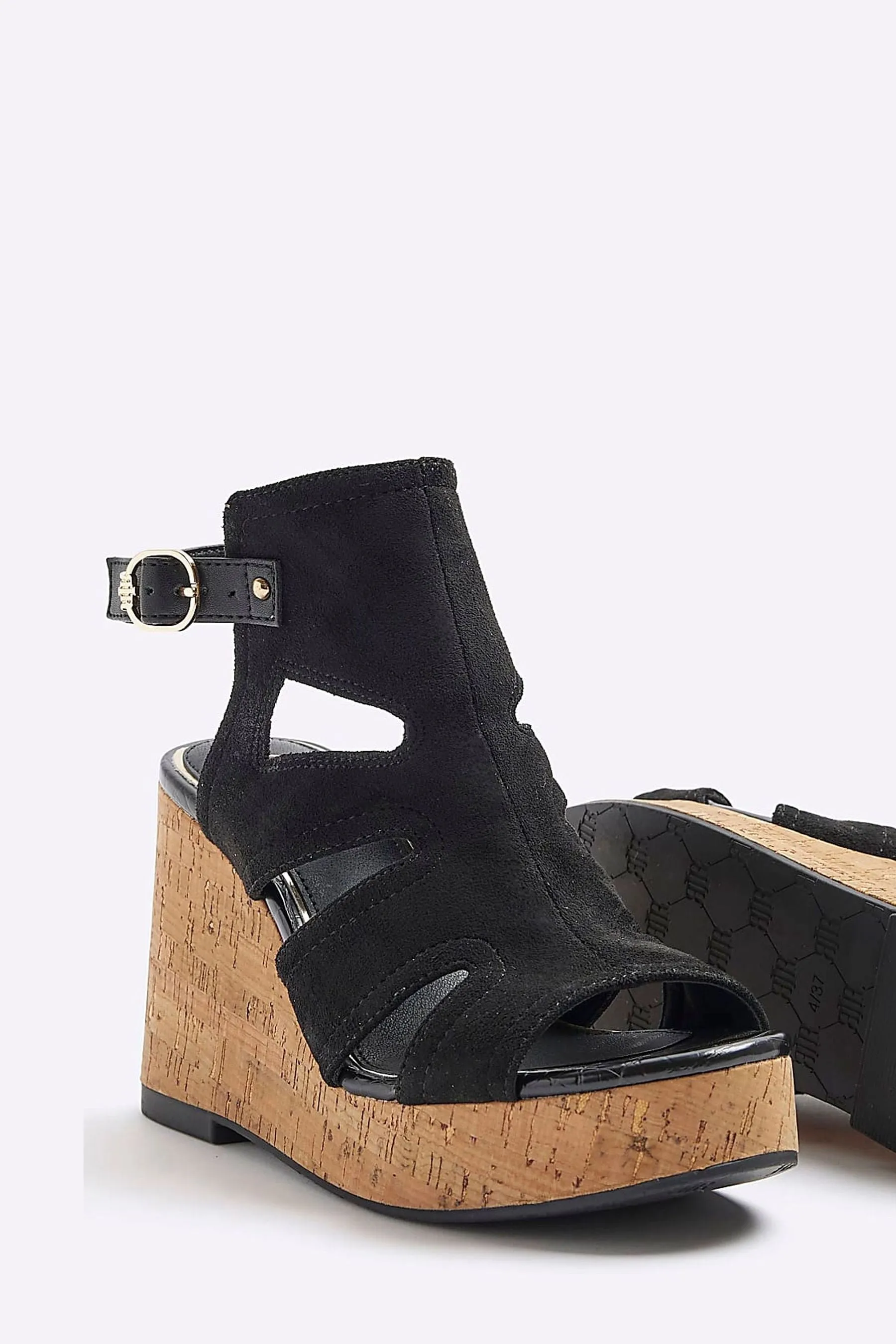 River Island Vestibilità ampia - Scarpe Stivali con zeppa e cut-out