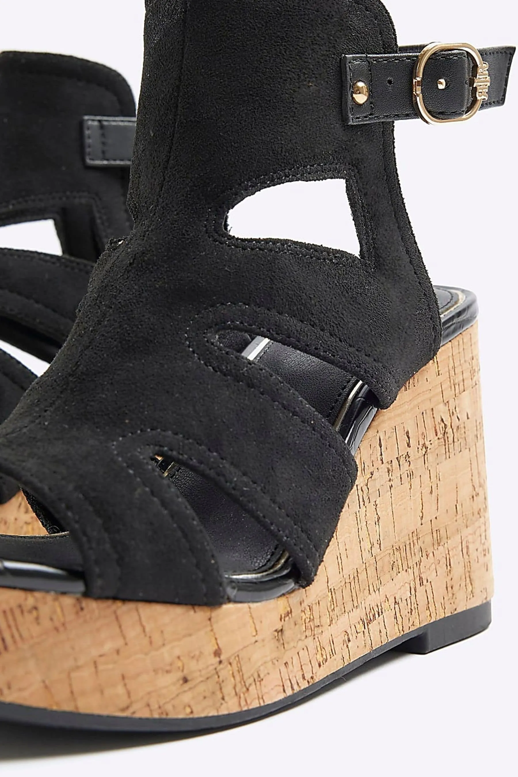 River Island Vestibilità ampia - Scarpe Stivali con zeppa e cut-out