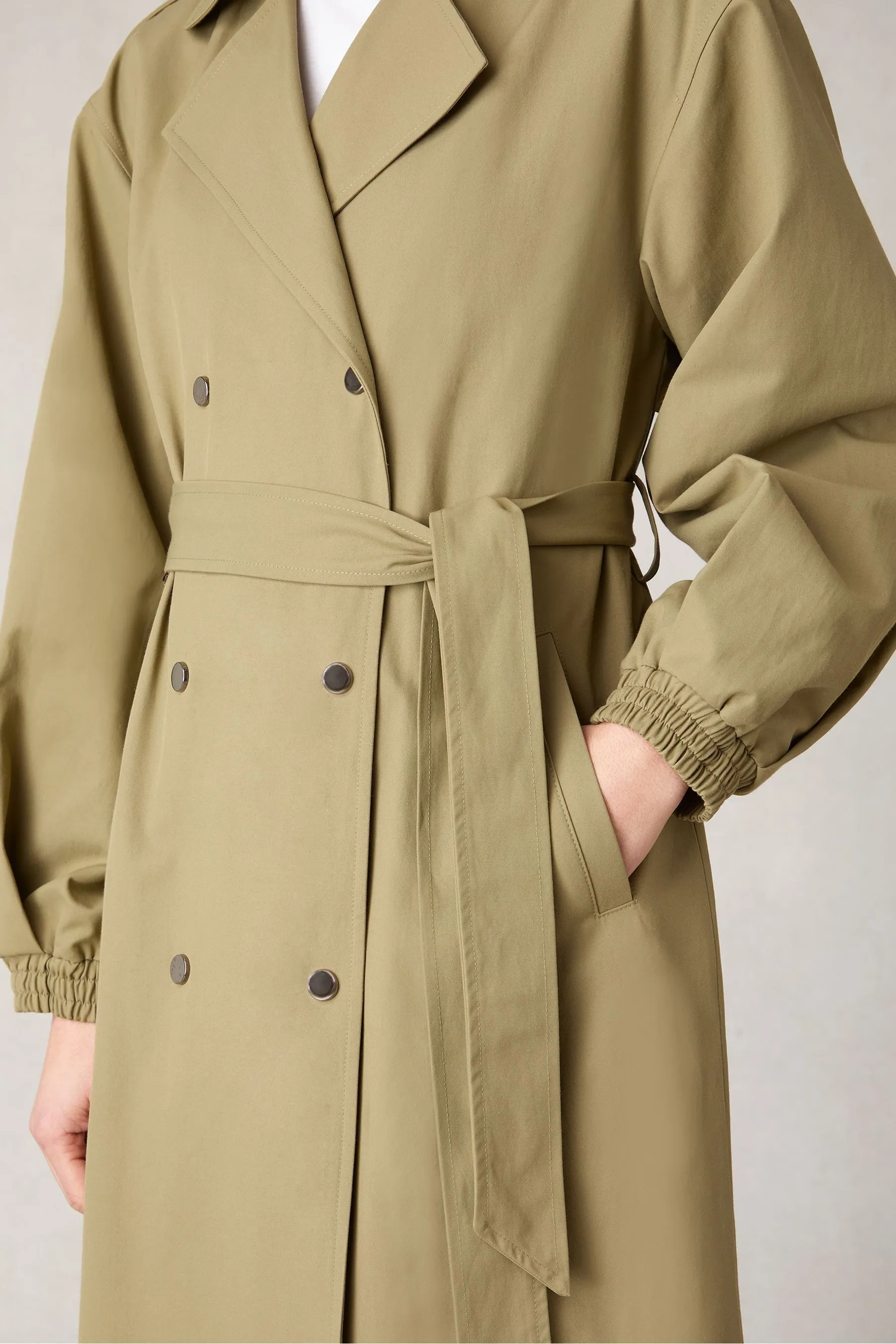Ro&Zo Green - Petite Trench Coat