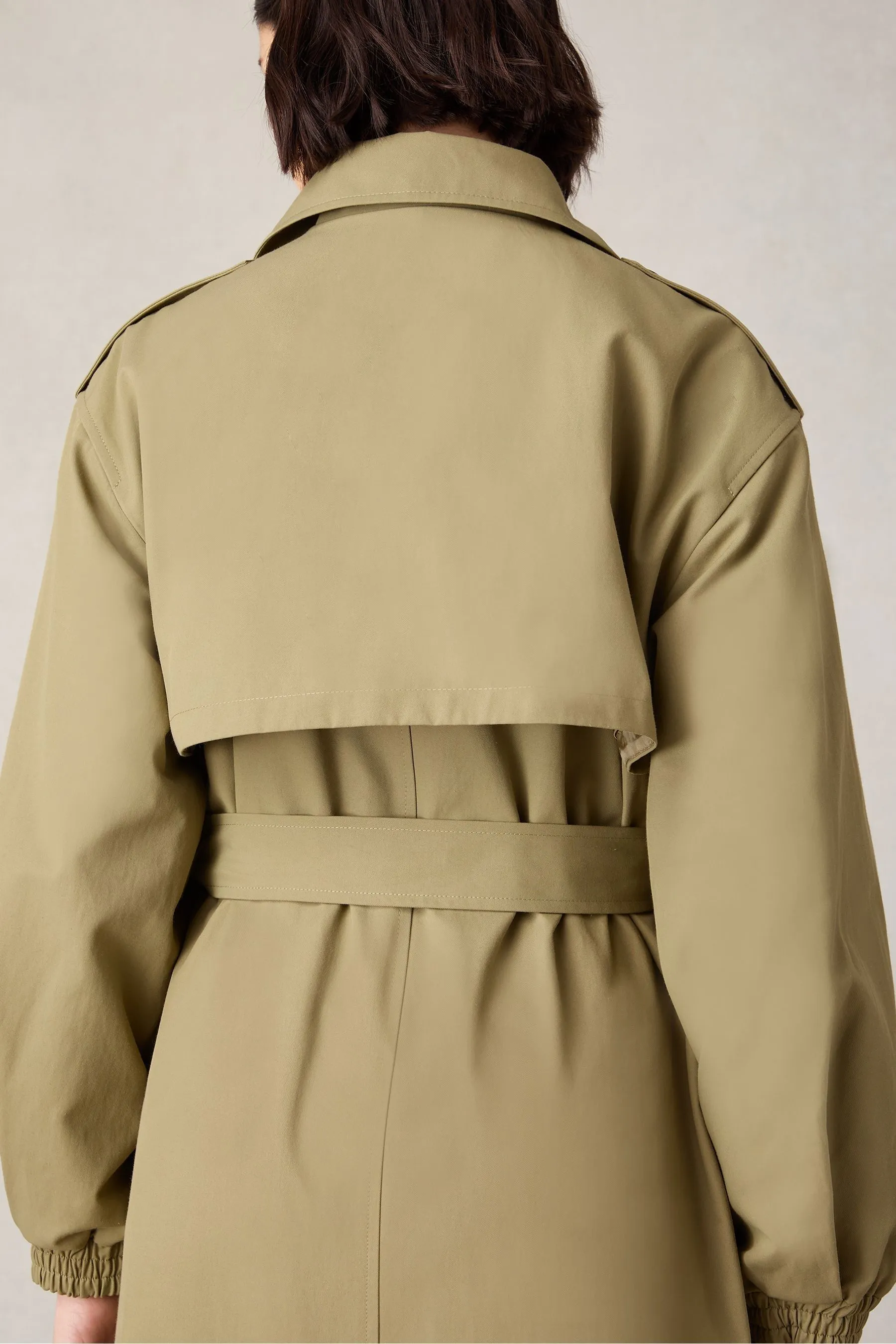 Ro&Zo Green - Petite Trench Coat