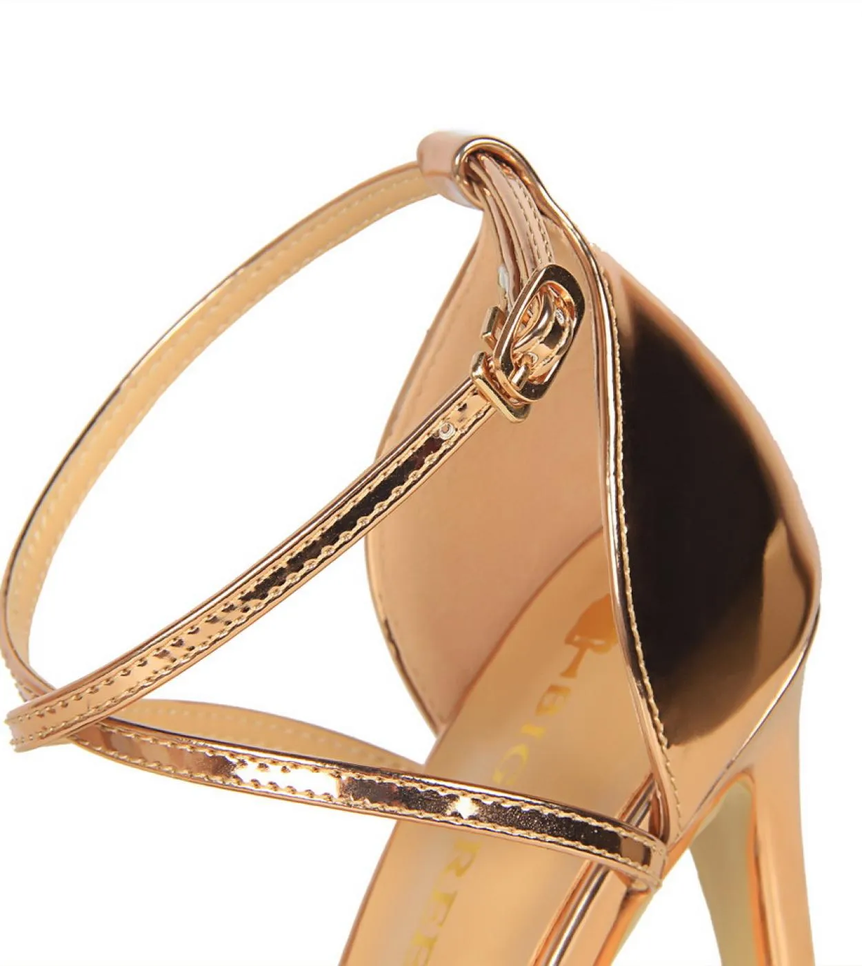 Sandali con tacco donna Summer Fetish 8cm 11cm Tacchi alti Roman Gold Strappy Tacchi bassi Lady Gladiators Stiletto Stripper Par