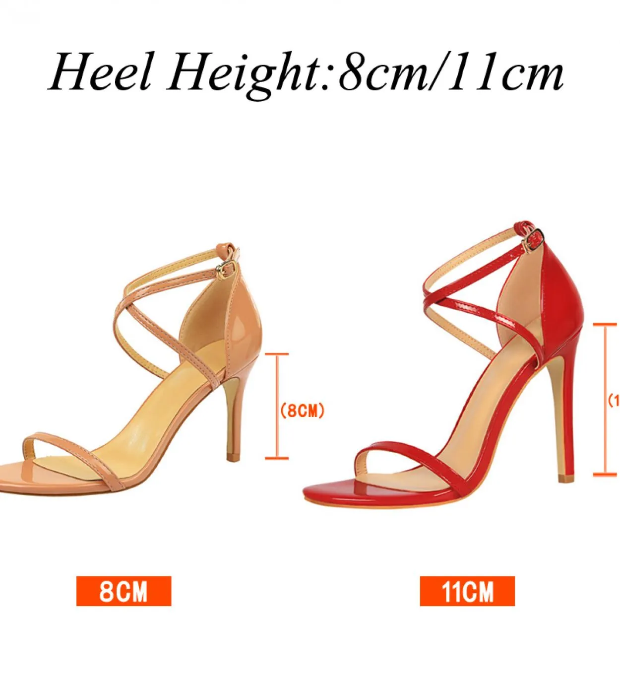 Sandali con tacco donna Summer Fetish 8cm 11cm Tacchi alti Roman Gold Strappy Tacchi bassi Lady Gladiators Stiletto Stripper Par