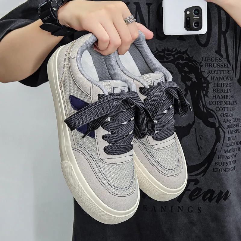 Scarpe da allenamento casual piatte in tela moda uomo