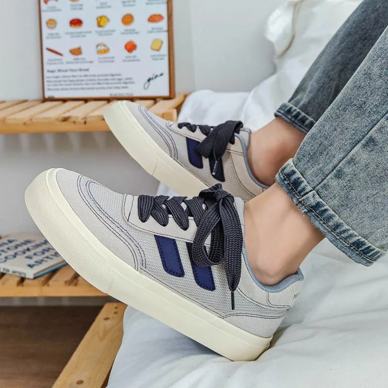 Scarpe da allenamento casual piatte in tela moda uomo