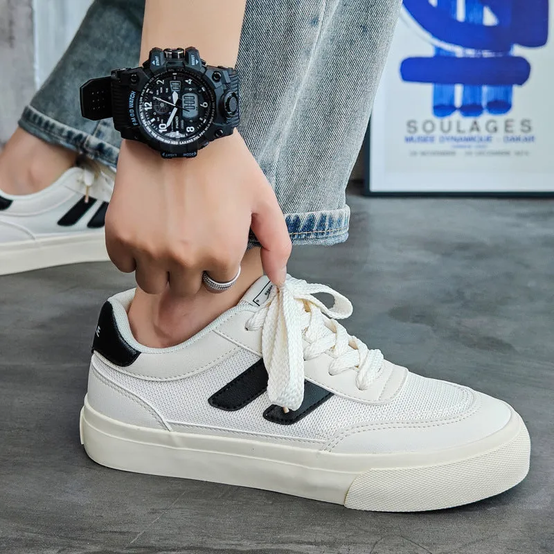 Scarpe da allenamento casual piatte in tela moda uomo