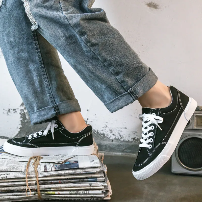 Scarpe da uomo in tela casual piatte pure minimaliste