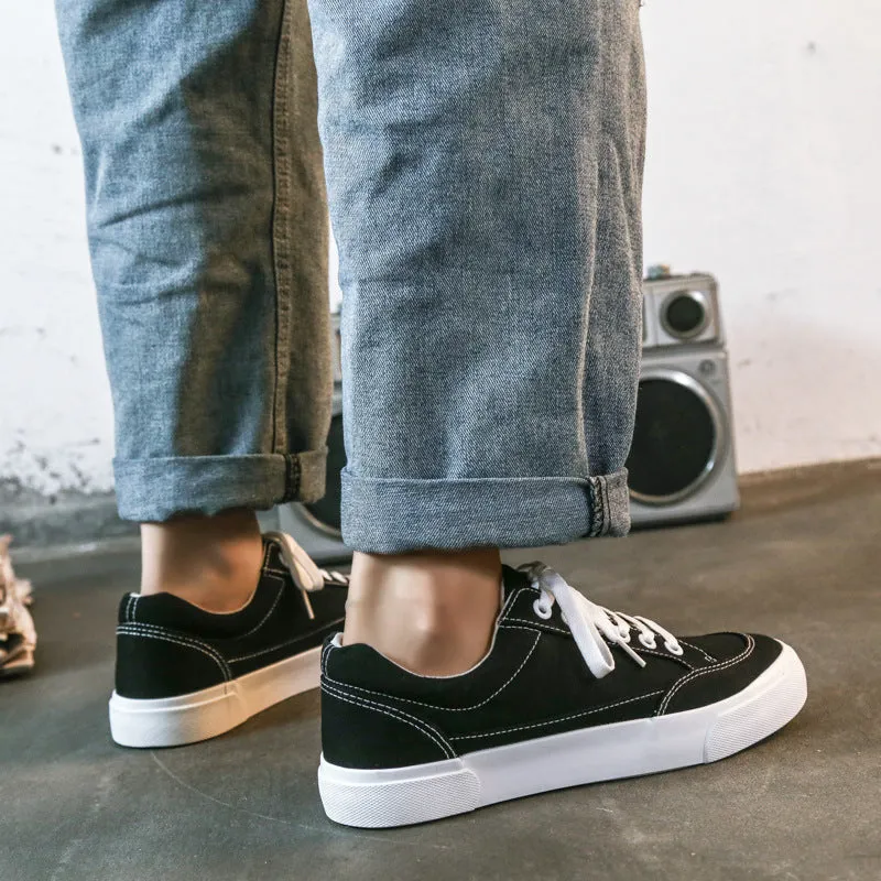 Scarpe da uomo in tela casual piatte pure minimaliste