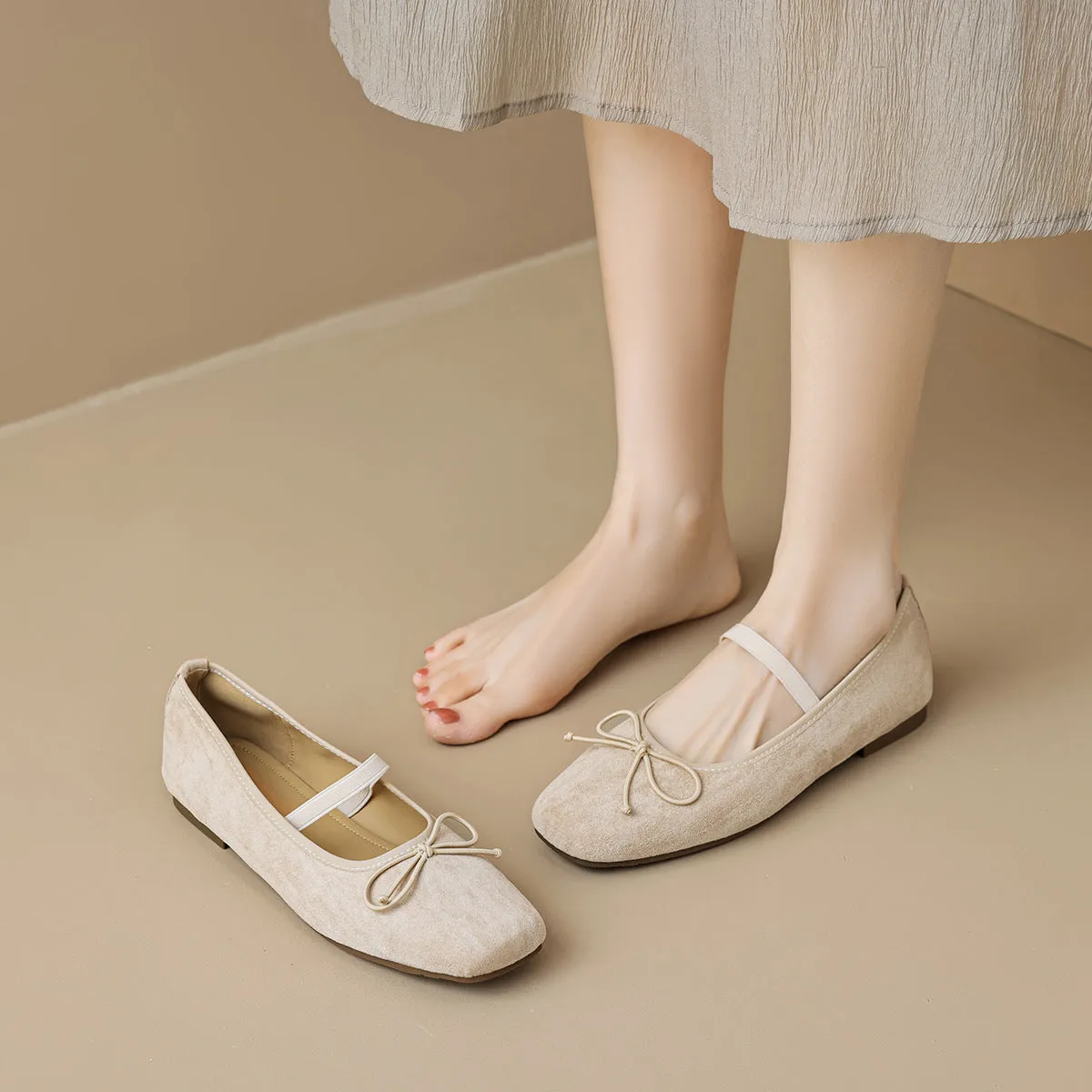 Scarpe piatte morbide minimaliste da donna