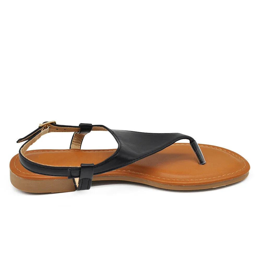 Scarpe Sandali Estivi Infradito Bassi Da Donna 2205 nero bianco arancione