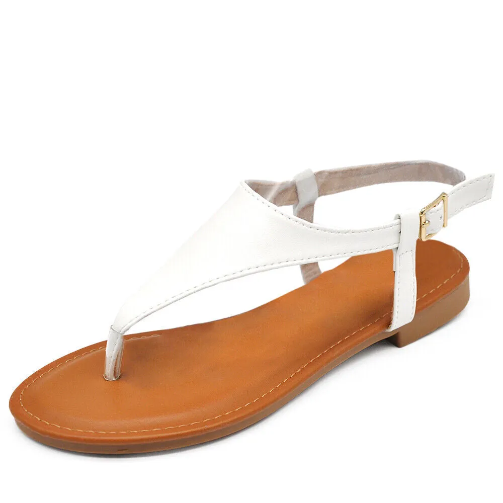 Scarpe Sandali Estivi Infradito Bassi Da Donna 2205 nero bianco arancione