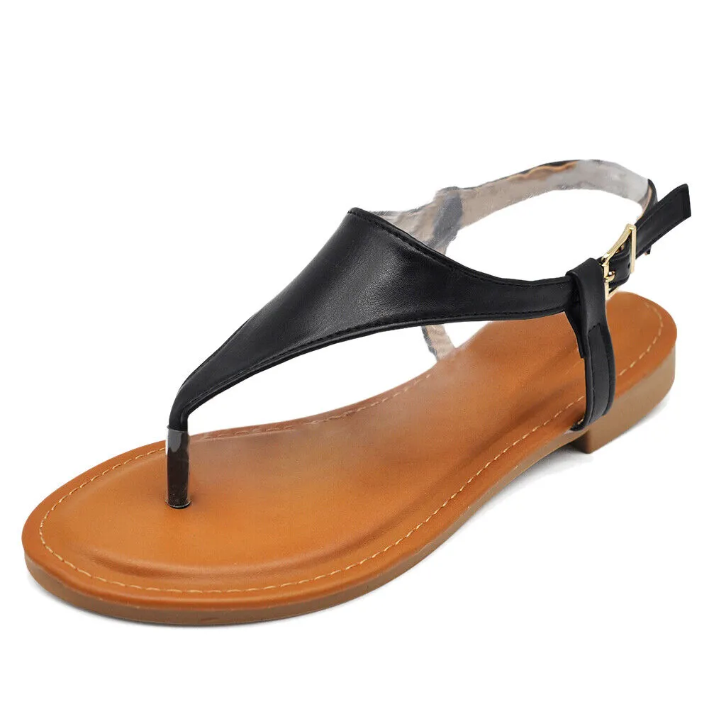 Scarpe Sandali Estivi Infradito Bassi Da Donna 2205 nero bianco arancione