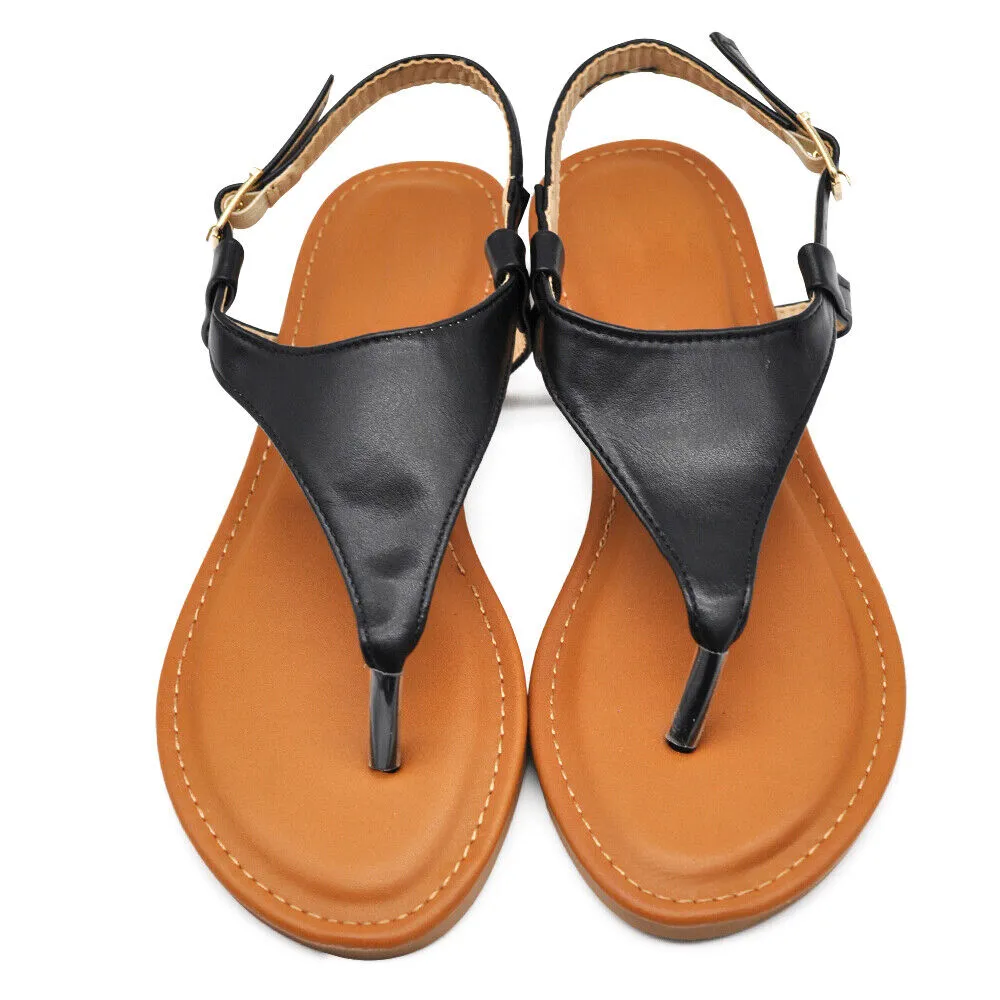Scarpe Sandali Estivi Infradito Bassi Da Donna 2205 nero bianco arancione