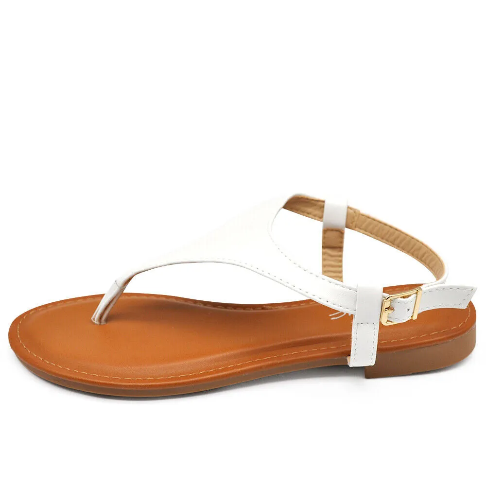 Scarpe Sandali Estivi Infradito Bassi Da Donna 2205 nero bianco arancione
