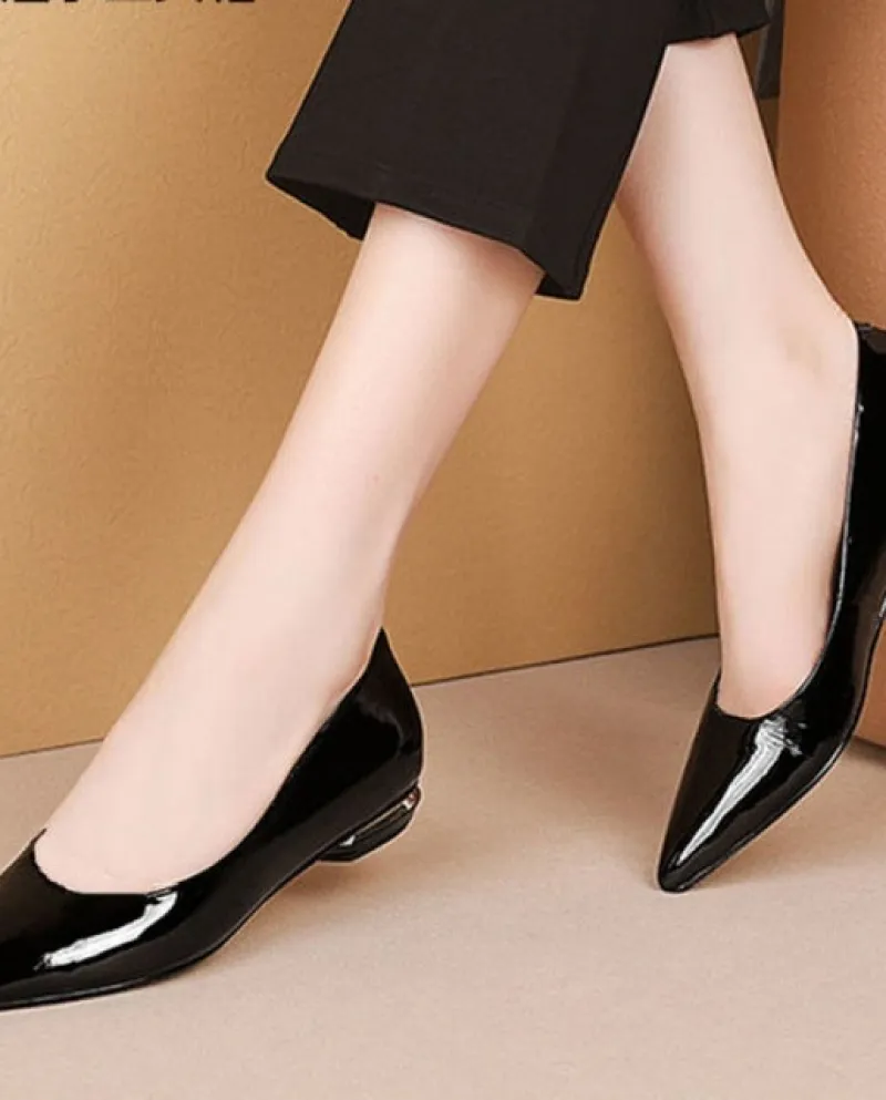 Scarpe Singole Da Donna 2022 Nuove Scarpe Con Tacco Basso Con Suola Morbida In Pelle Piccola Moda All Match Scarpe Singole Comod