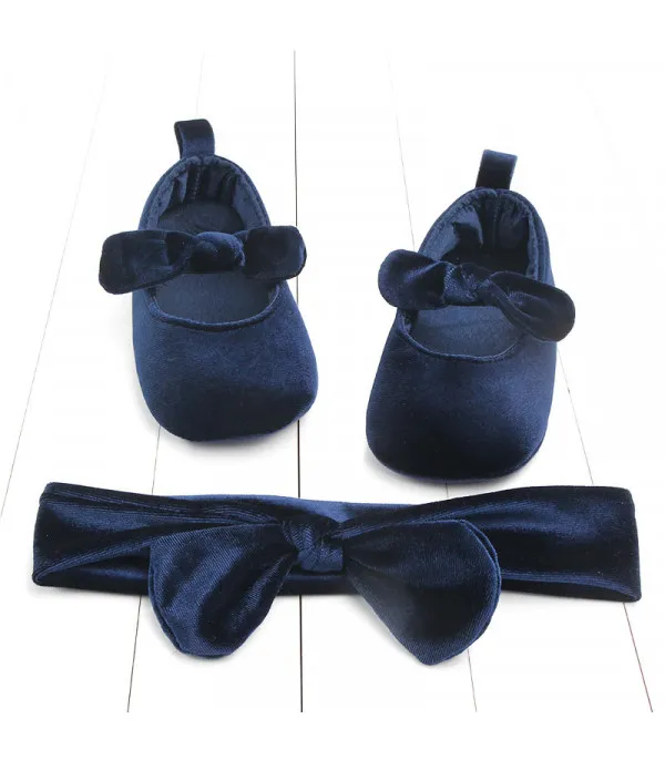 Scarpette e fascia velluto Baby