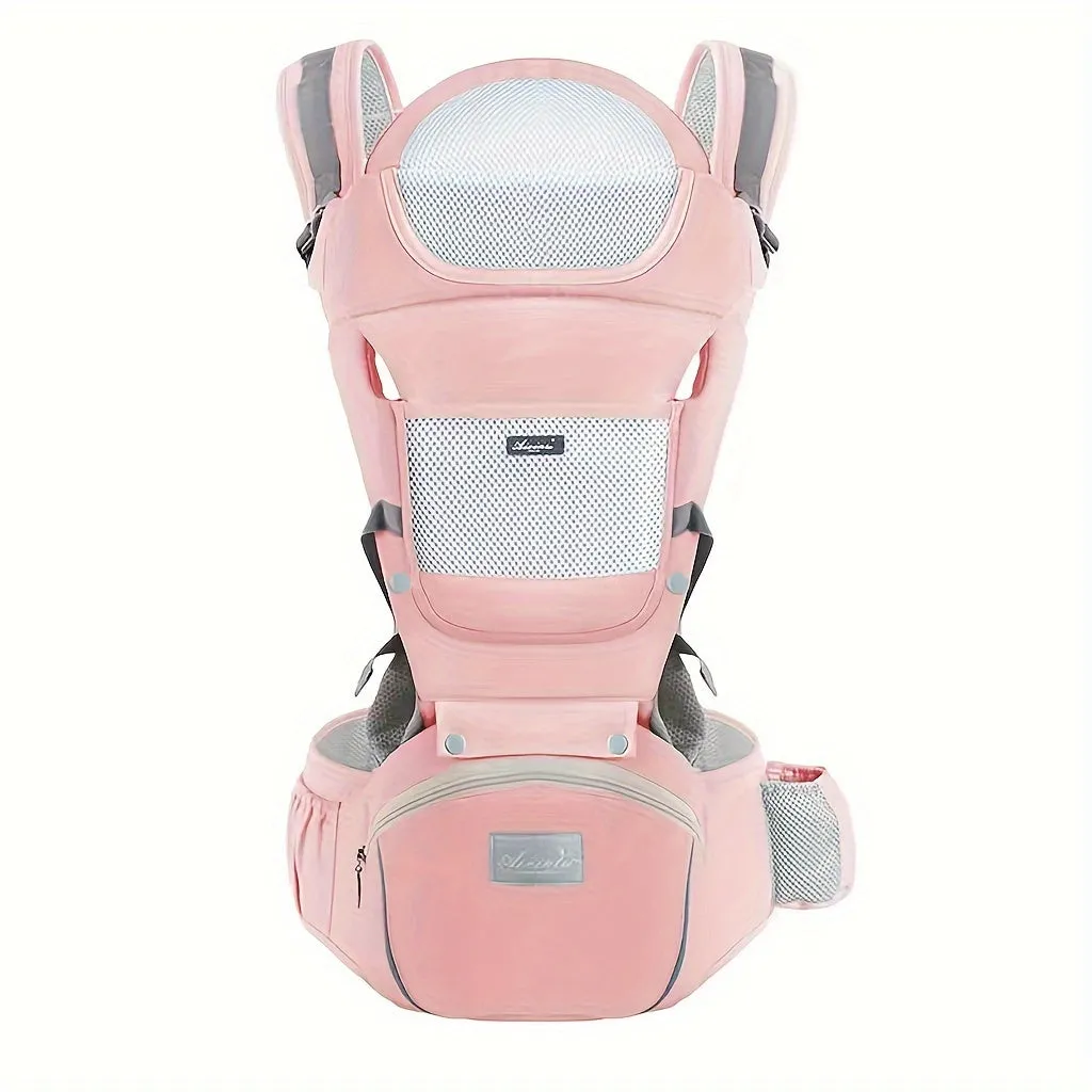 Sgabello in vita per marsupio con borsa portaoggetti, fascia a tracolla per canguro, fascia per neonati, zaino ergonomico, seggi