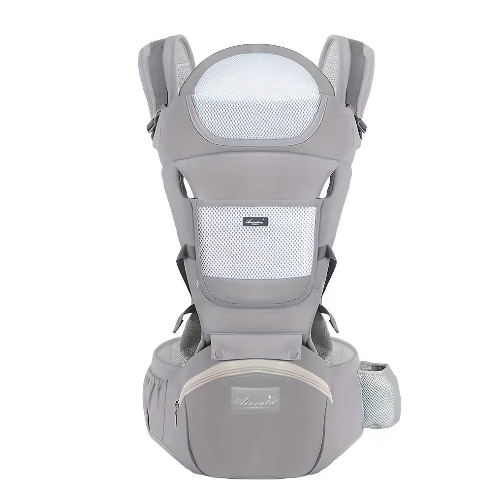 Sgabello in vita per marsupio con borsa portaoggetti, fascia a tracolla per canguro, fascia per neonati, zaino ergonomico, seggi