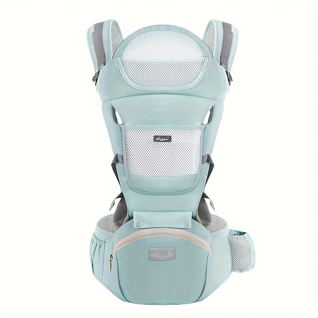 Sgabello in vita per marsupio con borsa portaoggetti, fascia a tracolla per canguro, fascia per neonati, zaino ergonomico, seggi