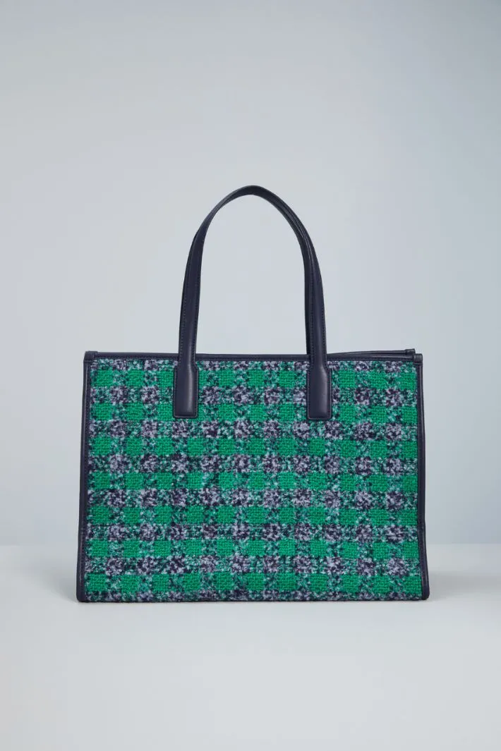 Shopper in tessuto bouclè