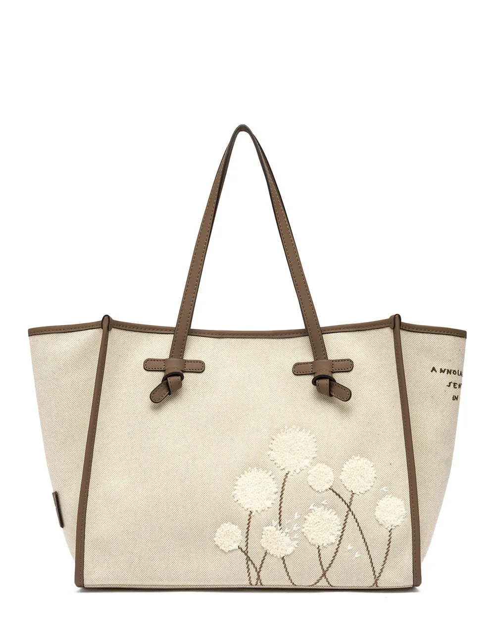 SHOPPER MARCELLA PELLE E TESSUTO NATURE