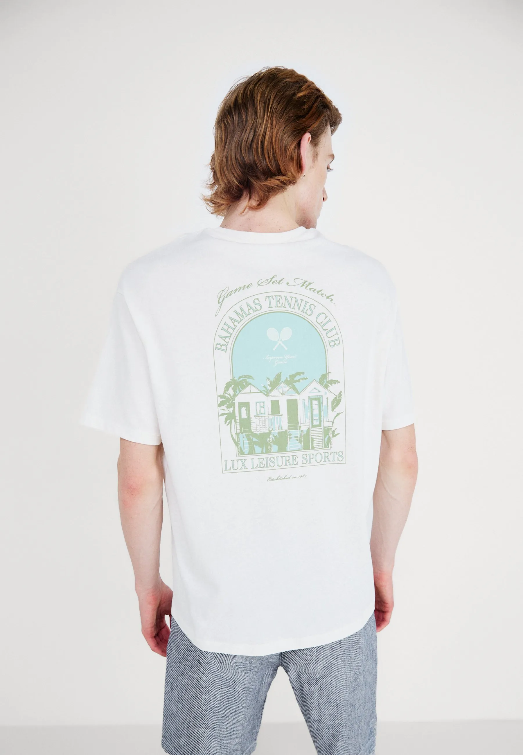 SLHLOOSE TENNIS CLUB TEE - T-shirt con stampa