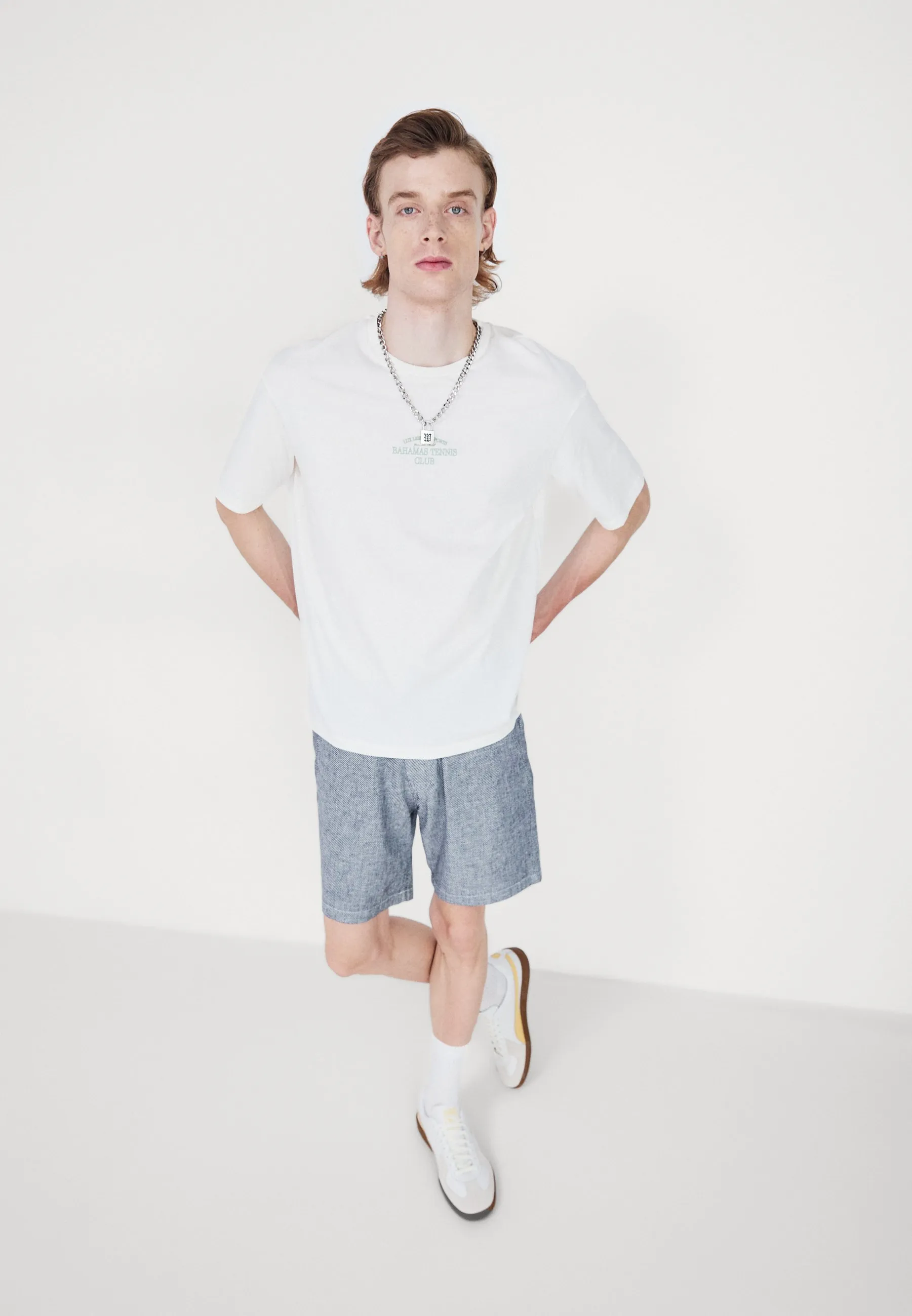 SLHLOOSE TENNIS CLUB TEE - T-shirt con stampa