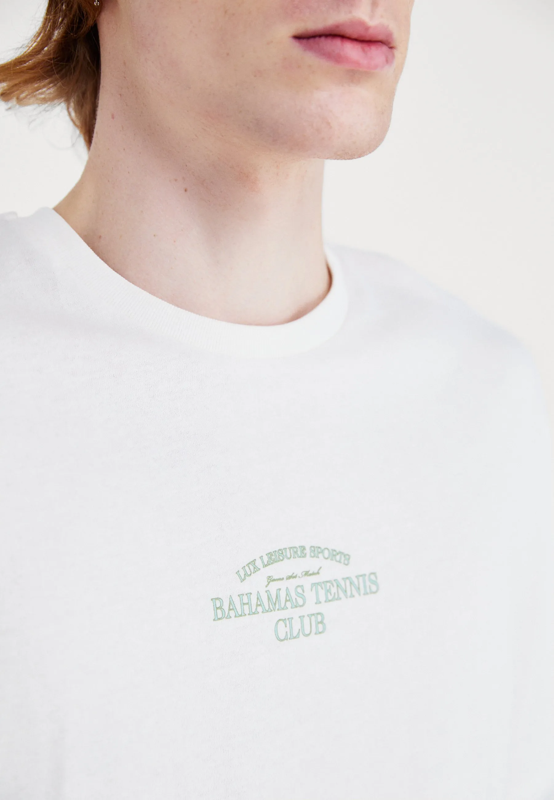 SLHLOOSE TENNIS CLUB TEE - T-shirt con stampa