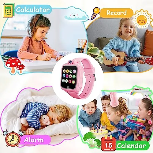 Smartwatch per Bambini, Orologio Intelligente Bambini, Regalo Bambini, Giochi per Bambini, Giocattoli Bambini 14 Giochi, Telecam