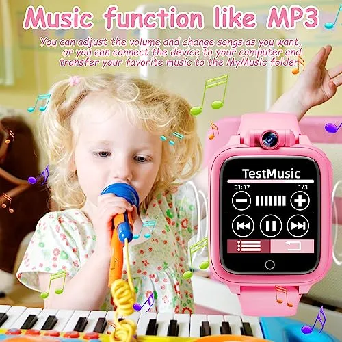 Smartwatch per Bambini, Orologio Intelligente Bambini, Regalo Bambini, Giochi per Bambini, Giocattoli Bambini 14 Giochi, Telecam