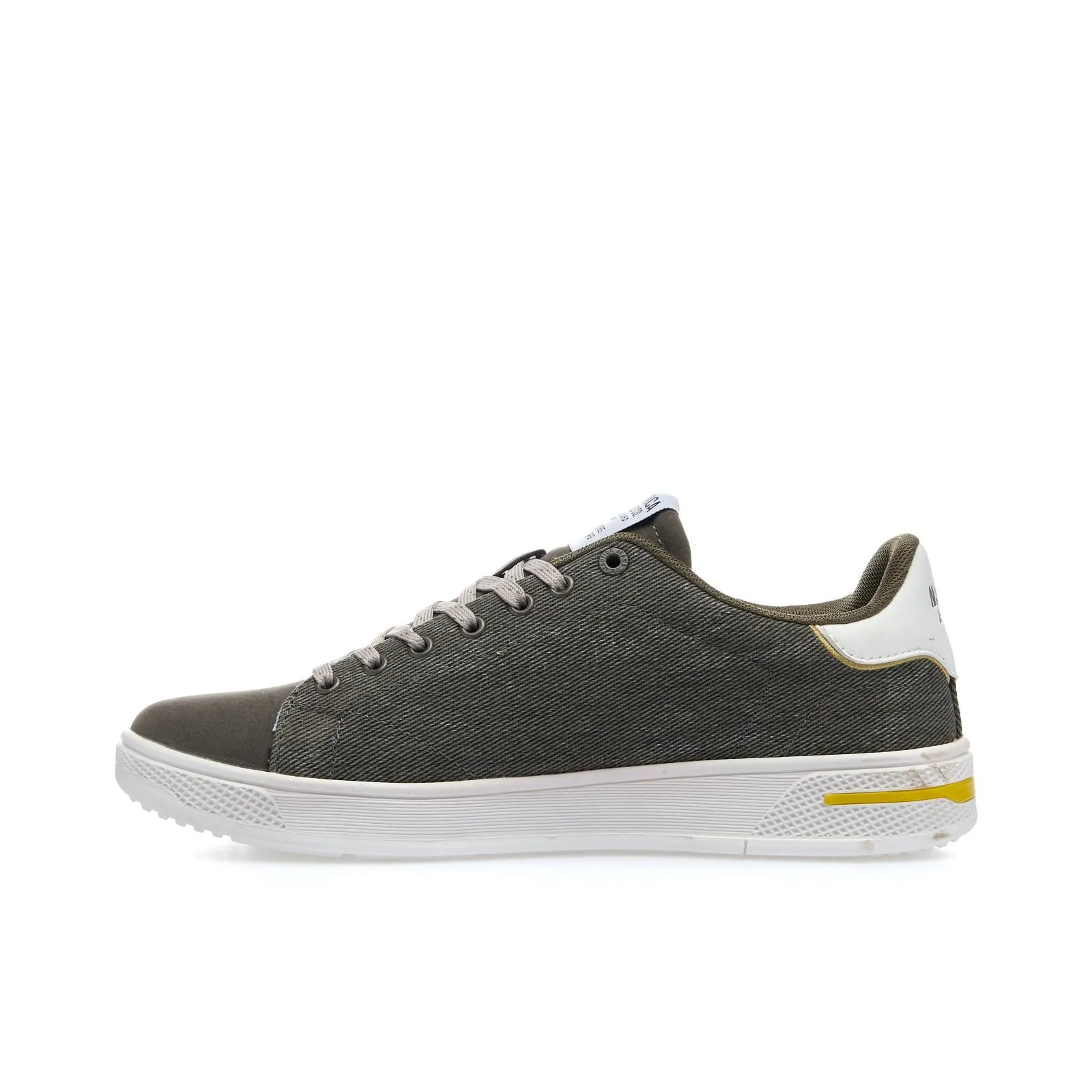 Sneakers verdi tennis da uomo in tessuto