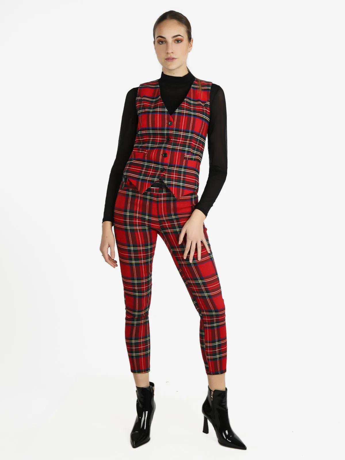 Solada Gilet femme écossais