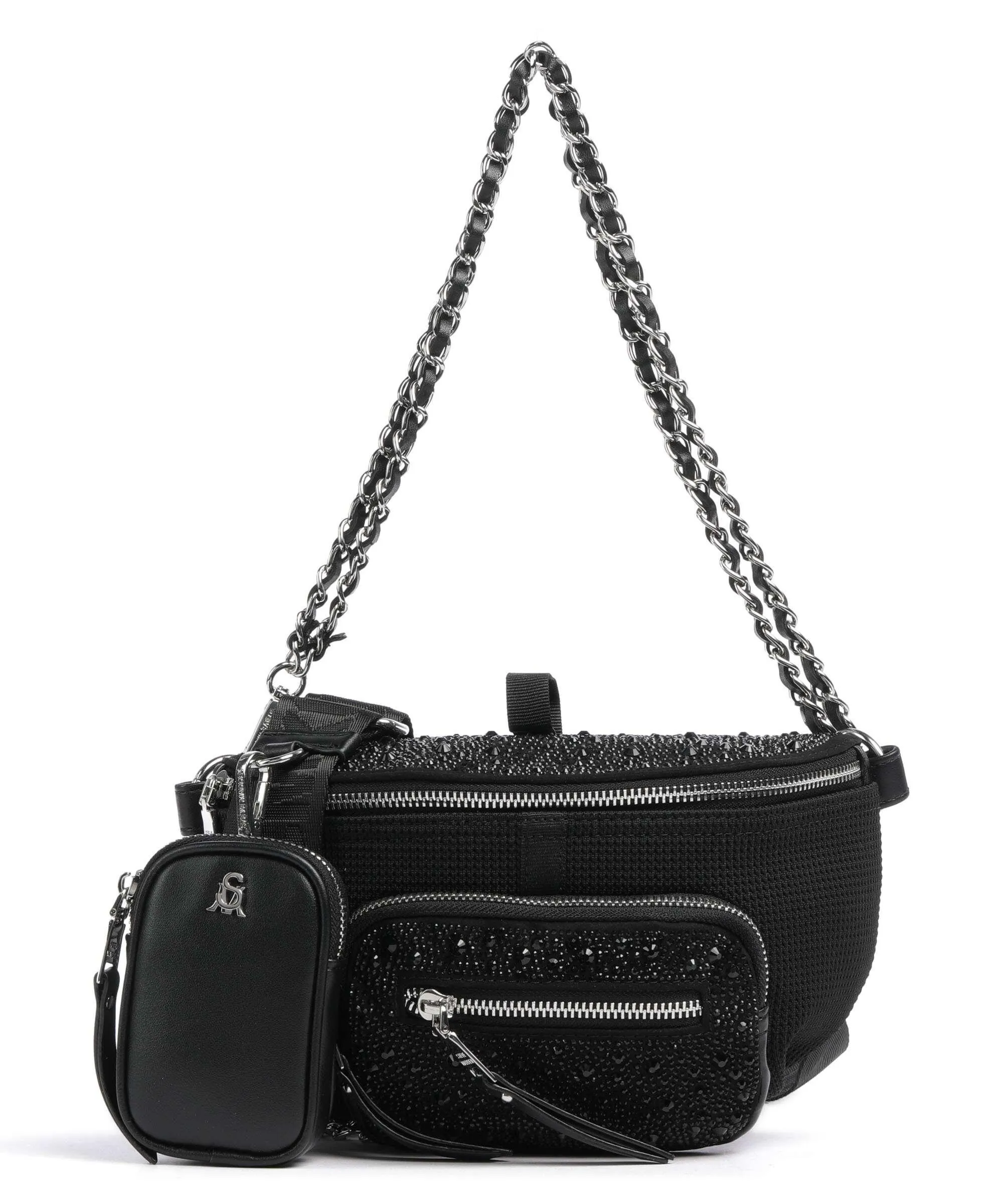  Steve Madden BMAXIMA Borsa a tracolla poliuretano, poliestere nero  