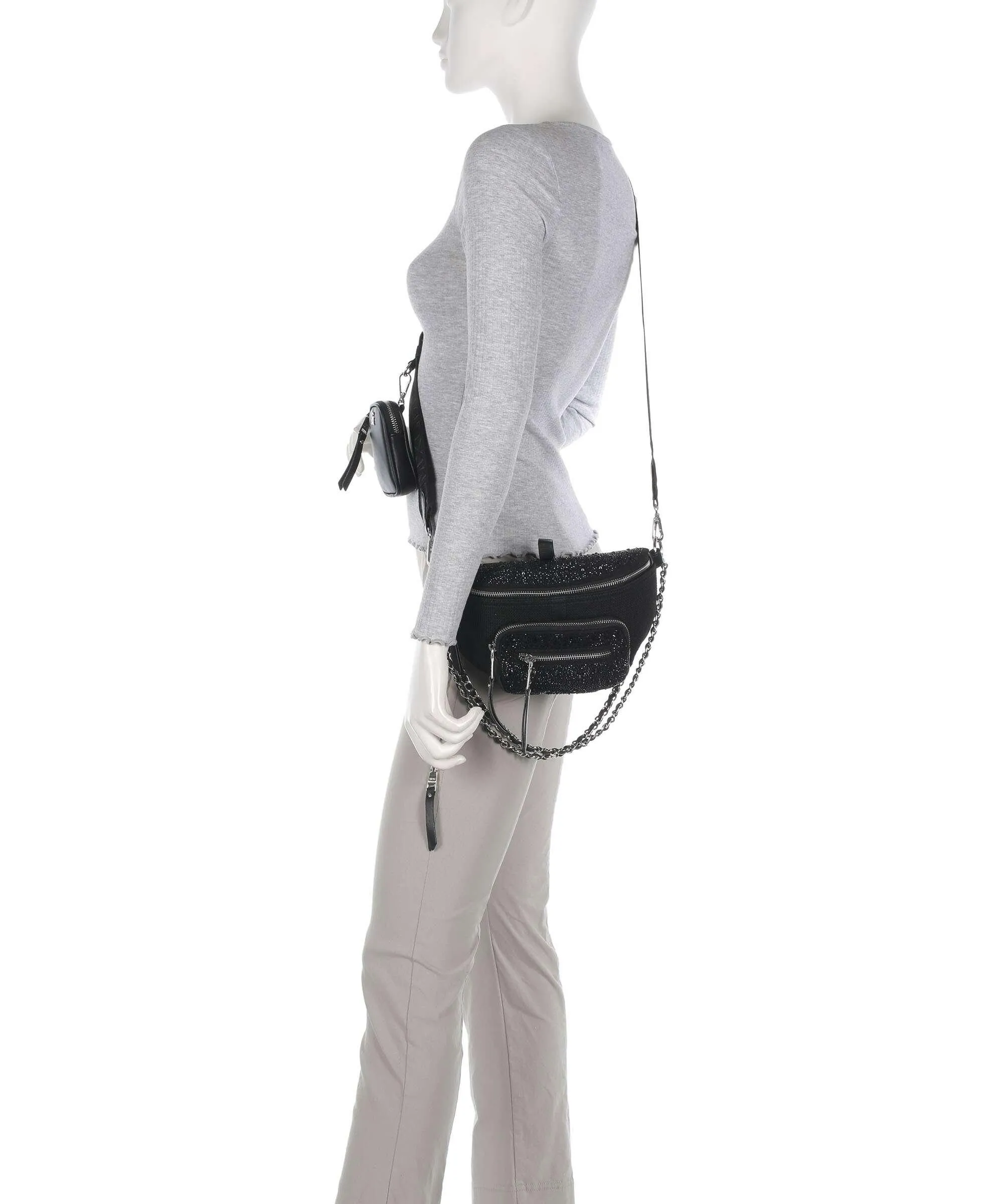  Steve Madden BMAXIMA Borsa a tracolla poliuretano, poliestere nero  