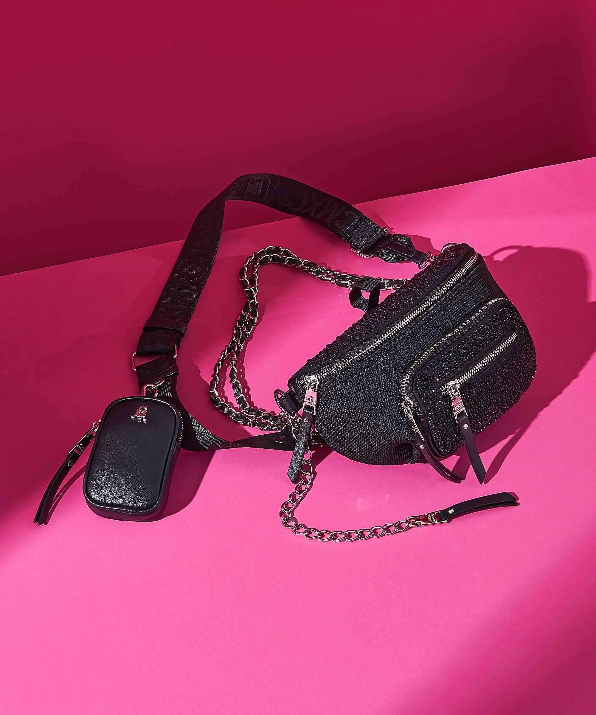  Steve Madden BMAXIMA Borsa a tracolla poliuretano, poliestere nero  