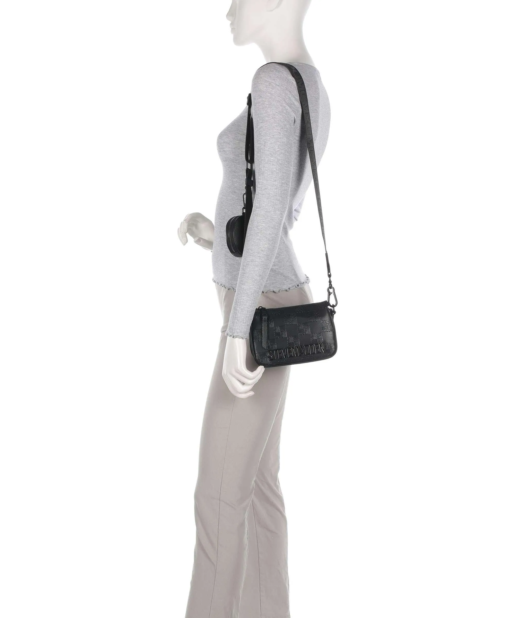  Steve Madden BMINIROY Borsa a tracolla pelle sintetica nero  