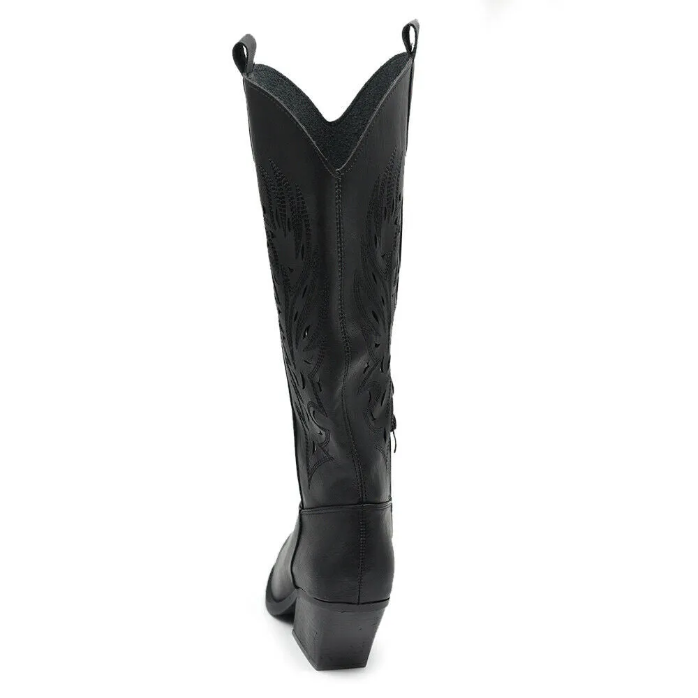 Stivali Camperos Texani Traforati Etnici Cowboy Primaverili Estivi Da Donna 80-8