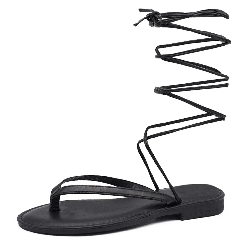 Stivali Estivi Scarpe Sandali Gladiatore Da Donna Schiava Stingati ZZ-2216