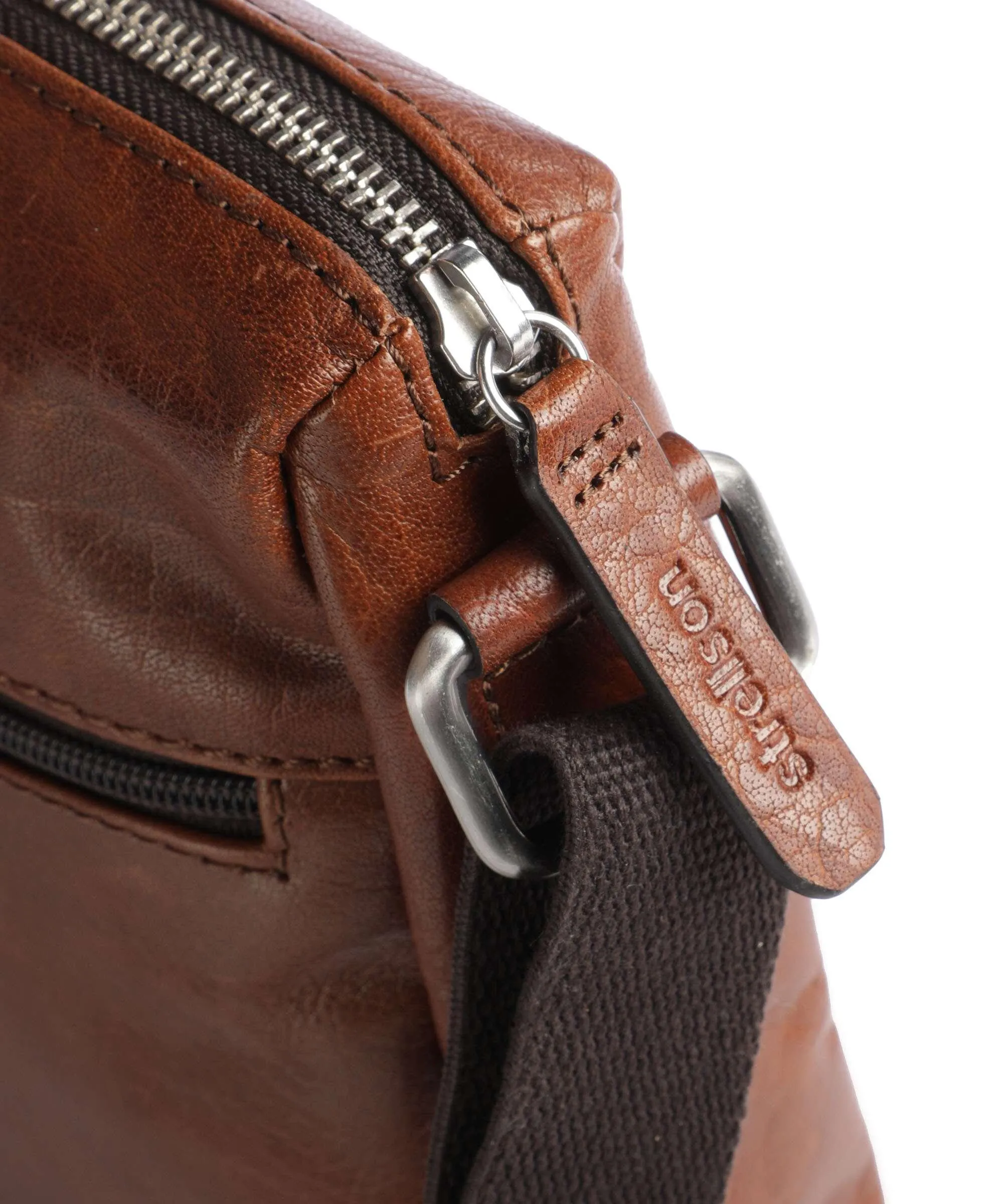  Strellson Kenley Olbin Borsa a tracolla pelle di bufalo cognac  