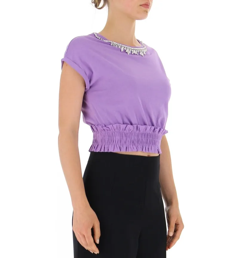 T-shirt con strass