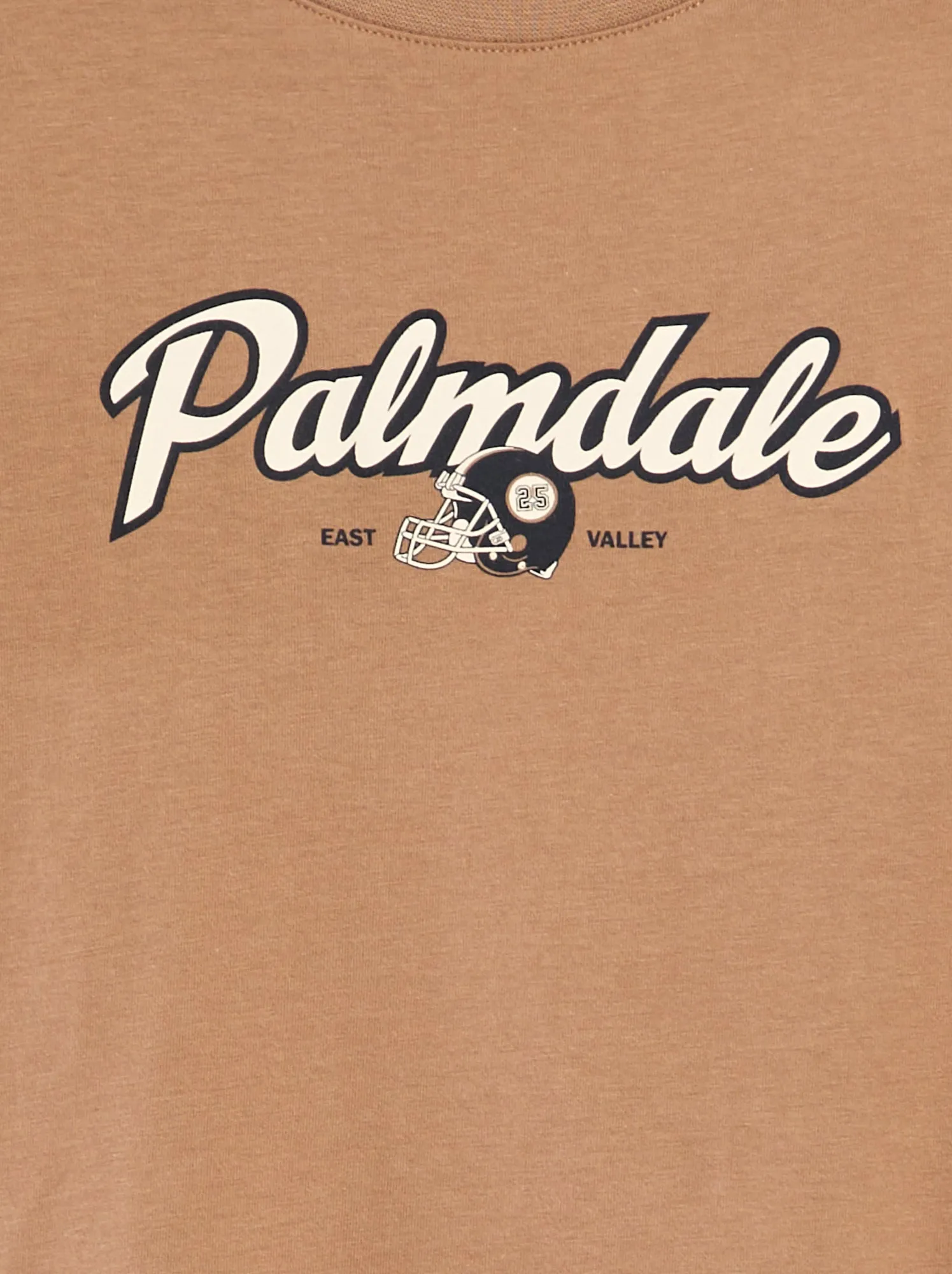 T-shirt in maglia jersey stampata - MARRONE