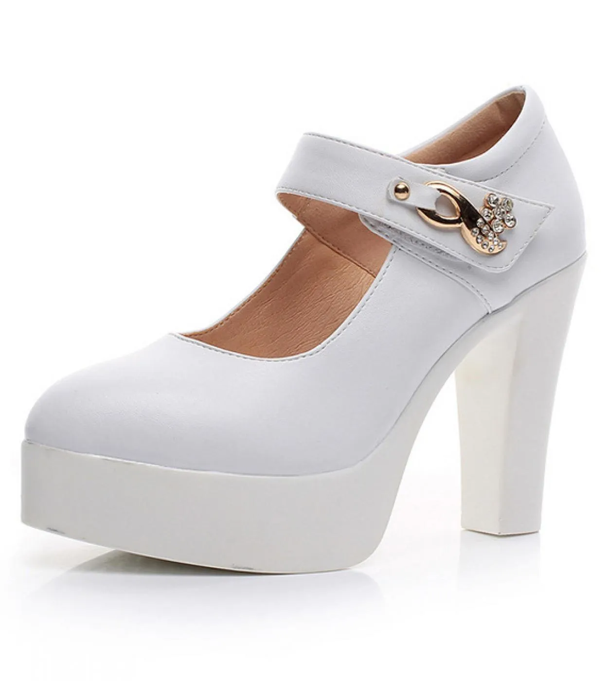 Tacchi a blocchi Scarpe da sposa in argento dorato Pompe da donna 2022 Scarpe con tacco alto da 10 cm con strass Scarpe da sera