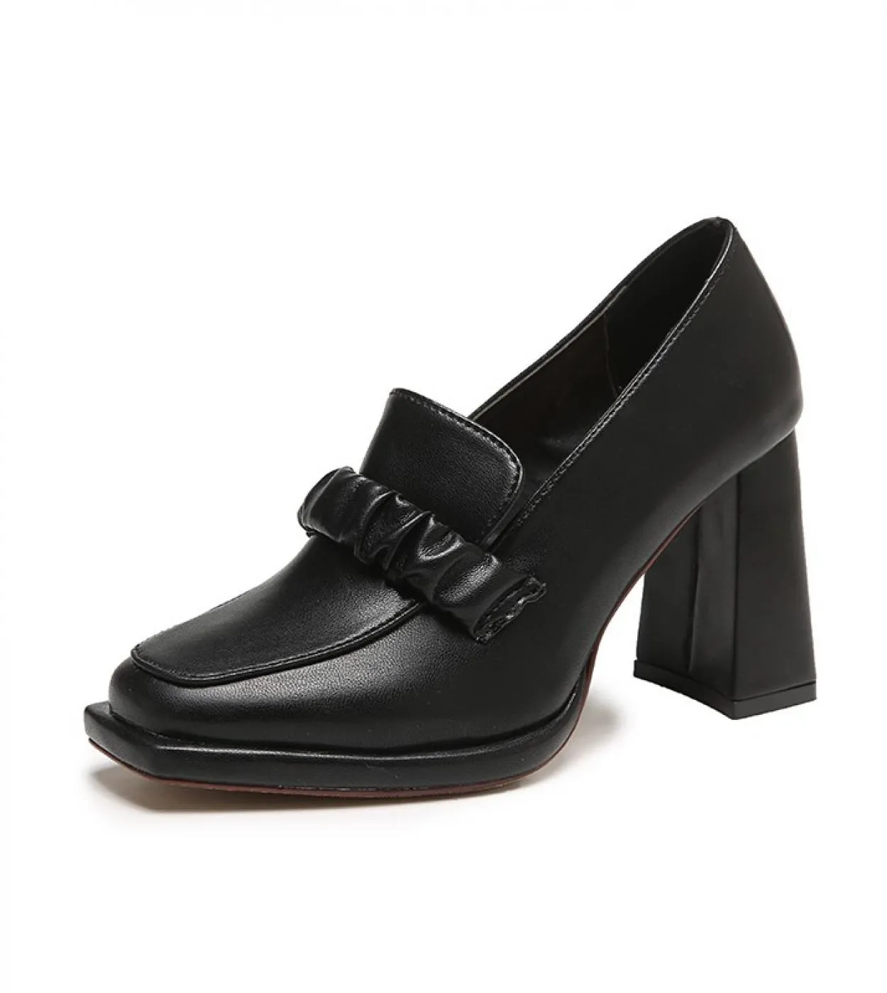 Tacchi Donna 2023 Tacchi alti da donna Nuove scarpe Punta quadrata Tacchi spessi Tacchi bassi Moda Scarpe da donna