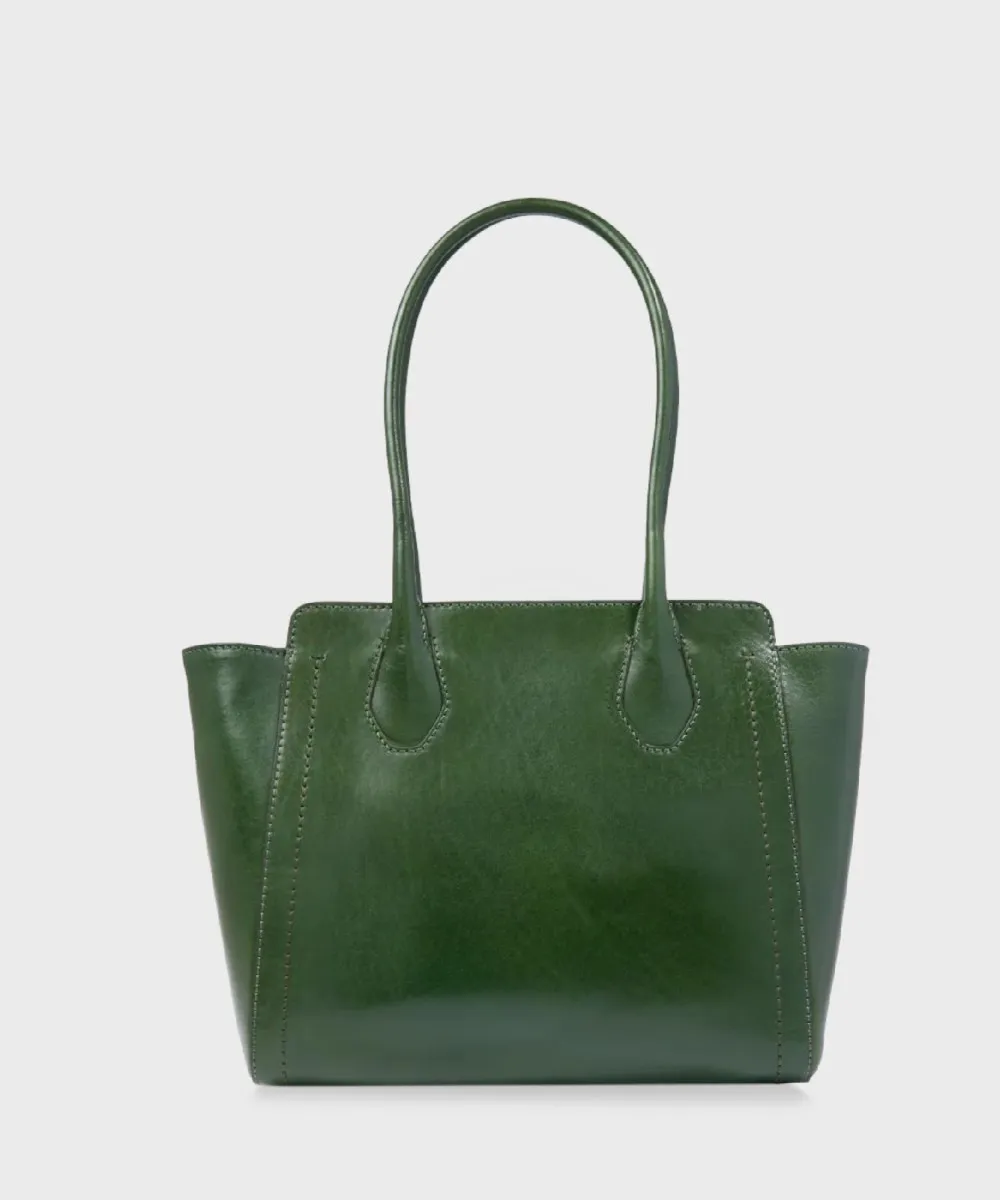 The Bridge Fiona borsa shopper, pelle cuoio verde inglese