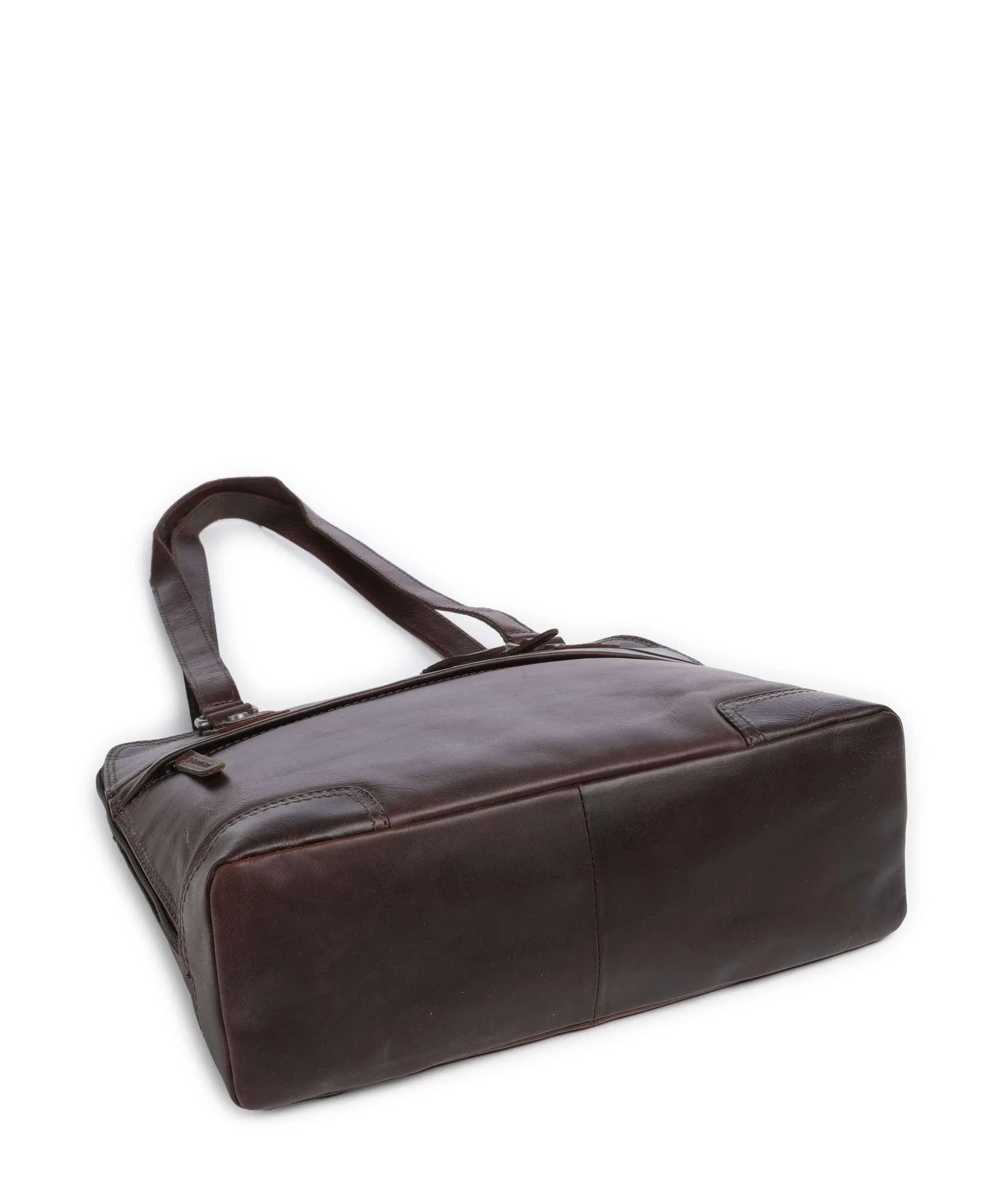  The Chesterfield Brand Cow Wax Pull Up Belgrado Borsa a spalla pelle bovina marrone scuro  